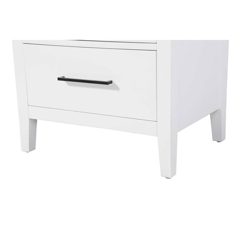 Laura 16-28 Inch Bath Storage Glass Cabinet