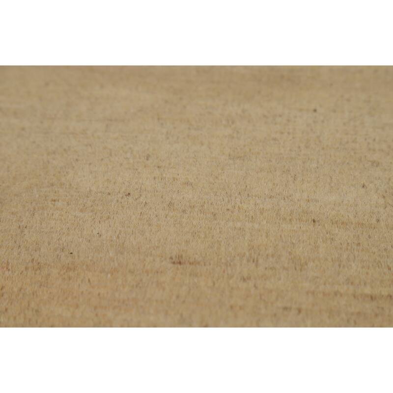 Muted Yellow Modern Gabbeh Oriental Area Rug Handmade Wool Carpet - 5'11"x 7'3"