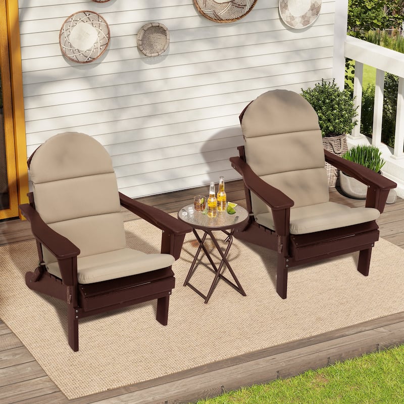 Patio Outdoor Adirondack Chair Cushion with Ties
