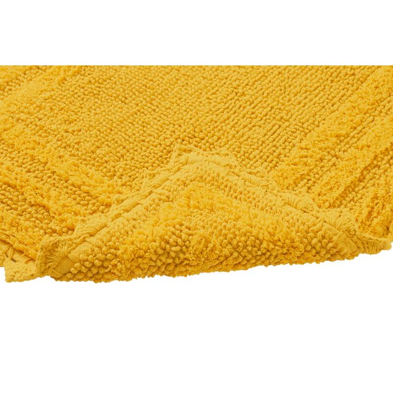 Better Trends Bath Rugs Set 100% Cotton Soft & Water Absorbent Tufted Bathroom Rug for Shower, Sink Bath Mats Lilly Crochet