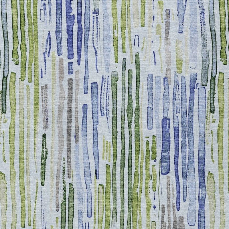 HomeRoots Striped Modern Rectangle Outdoor Rug