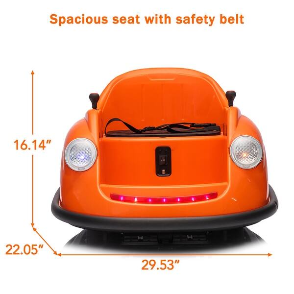 dimension image slide 6 of 7, Bumper Cars for Toddlers, Electric Kids Ride On Bumper Car Gift, 12V Battery Ride On Car w/Parent Remote Control