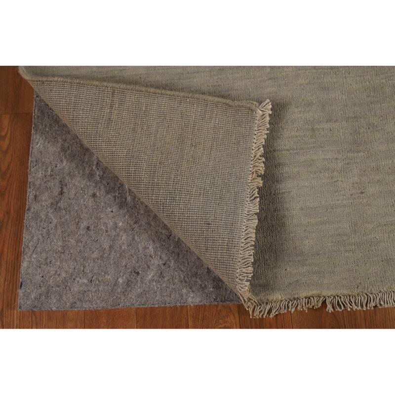 Gabbeh Modern Area Rug Handmade Green Oriental Wool Carpet - 5'7" x 8'0"