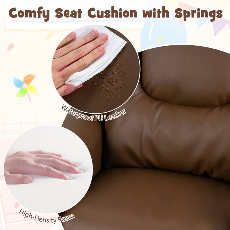 Costway Kids Recliner with Cup Holder with Adjustable Backrest &