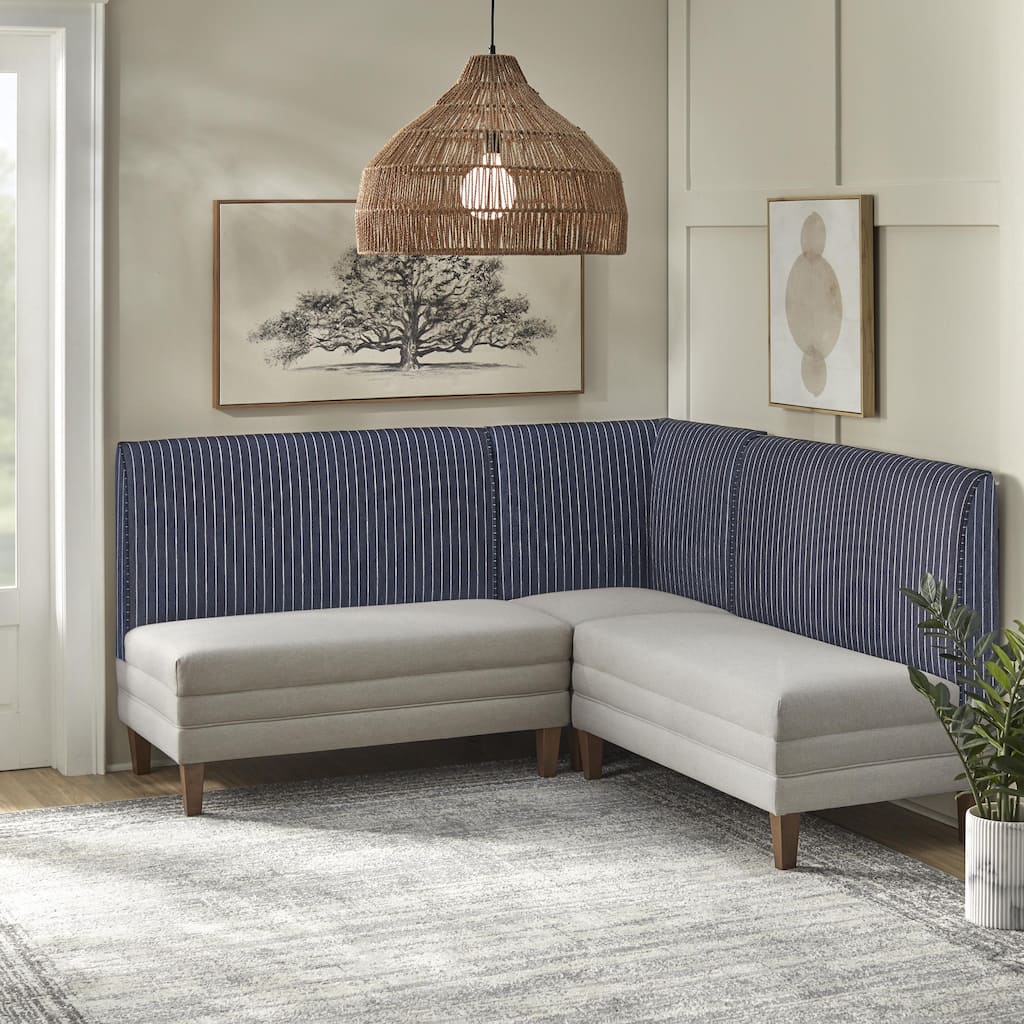 Lifestorey Phillips 3-Piece Upholstered Banquette Set