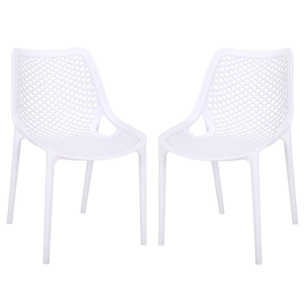 SAFAVIEH Outdoor Living Leila Dining Chair (Set of 2) - 20"W x 24"D x 32"H