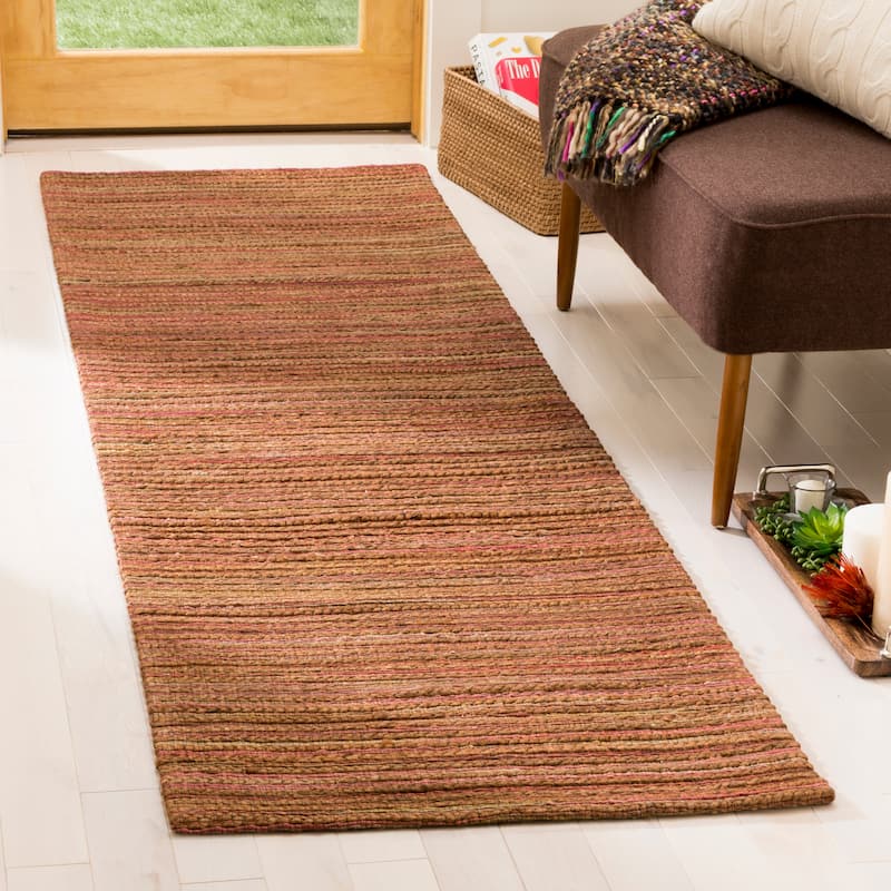 SAFAVIEH Handmade Cape Cod Snezanka Coastal Jute Rug - 2'3" x 6' Runner - Rust