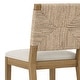 preview thumbnail 15 of 40, Beacon Bohemian Boucle Bar Stool, Upholstered Counter Height Chair with Solid Wood Frame and Woven Seagrass Back
