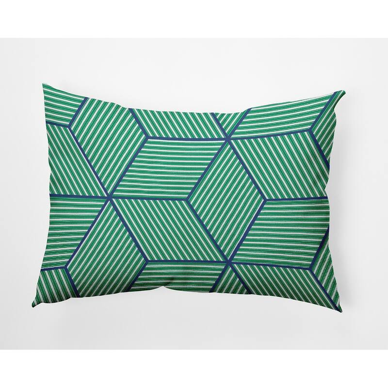 Cube Stack Decorative Throw Pillow - 14" x 20" - True Mint