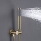 preview thumbnail 5 of 14, Wall Mount Shower Faucet With Hand Shower Complete Shower System Set Modern 10 Inch Shower Head Set With Rough-in-Valve