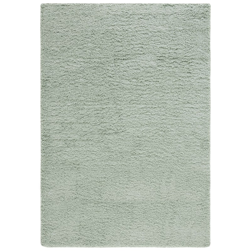 SAFAVIEH Laguna Shag Verdiana Solid Color 2-inch Thick Rug. - 5'3" x 7'6" - Light Sage - Rectangle