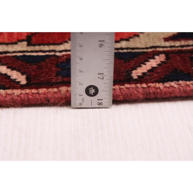 ECARPETGALLERY Hand-knotted Kayseri Vintage Dark Red Wool Rug - 6'7 x 9'11