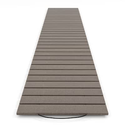 Premium HDPE Roll Up Garden Walkway with Wood Grain Finish 8 ft Long Portable Outdoor Pathway
