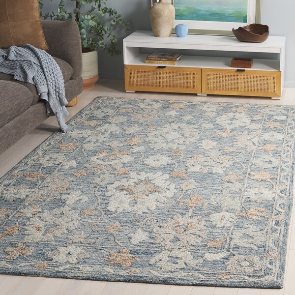 ラグ・カーペット USED HAND MADE RUG SAFAVIEH Handmade Marquee Hellgard Modern Wool Rug - On Sale - Bed