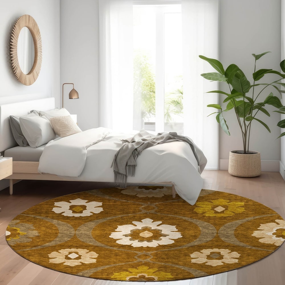 Premium Washable Super Soft Floral Scallops Mayfield Rug