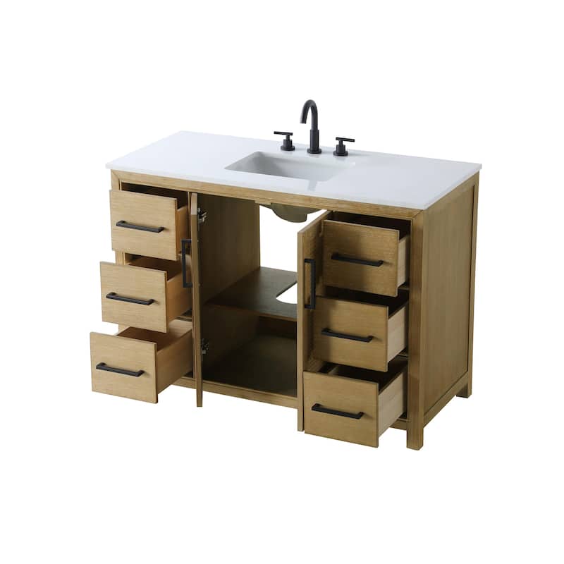 Elegant Lighting VF29548 Alina 48" Free Standing Single Basin Vanity
