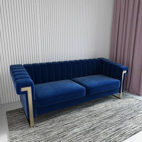 Nordic Modern Velvet Sofa Light Luxury Couch Chair Lounge Loveseat