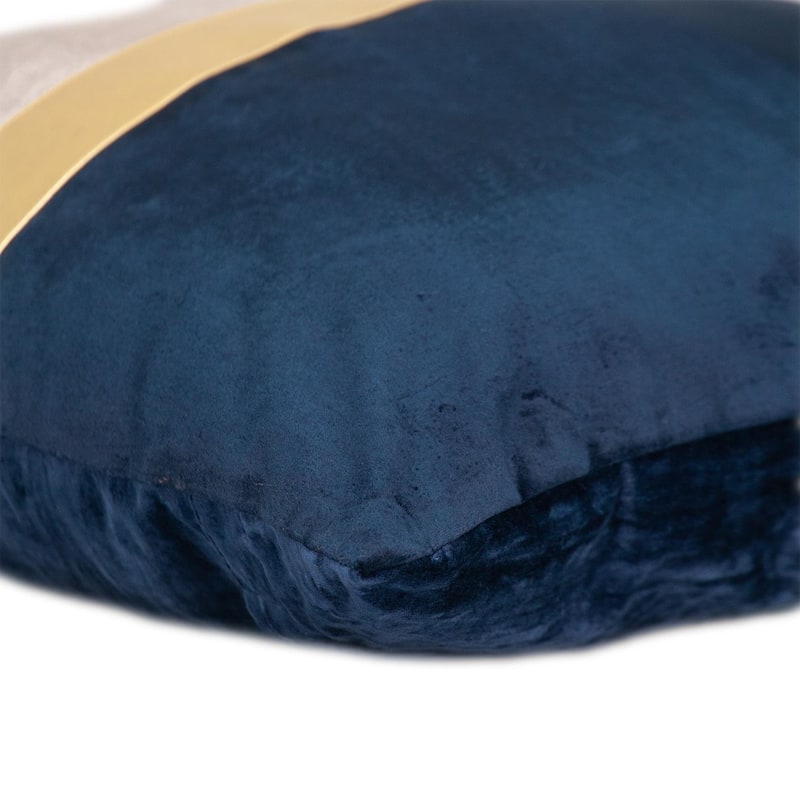 Dark Grey Gold and Purple Tufted Velvet Square Pillow