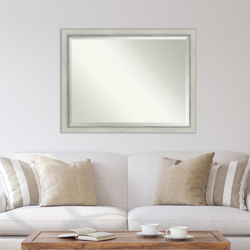 Beveled Wall Mirror - Flair Polished Nickel Frame