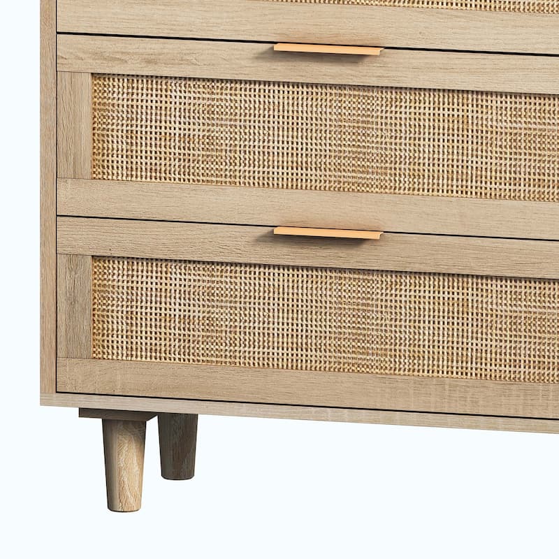 Simple 6 drawers Rattan dresser Rattan Drawer,Bedroom,Living Room