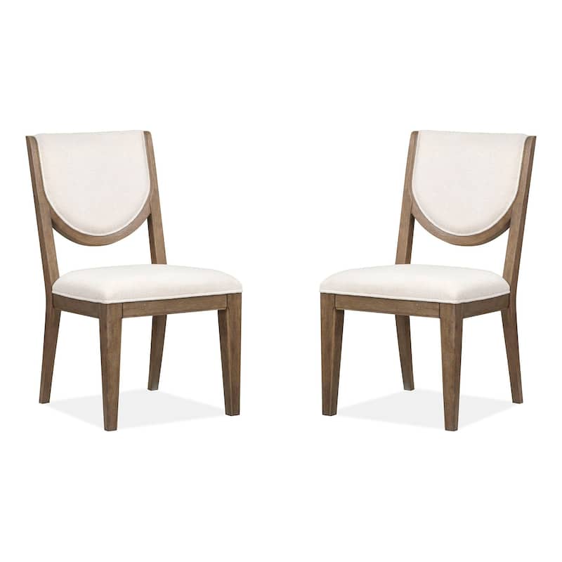 Magnussen Home Westbourne Dark Umber Upholstered Side Chair Two Pack - 20.13''W x 23.5''D x 36''H - Set of 2 - 20.13''W x 23.5''D x 36''H - Dark Umber - Dining Height