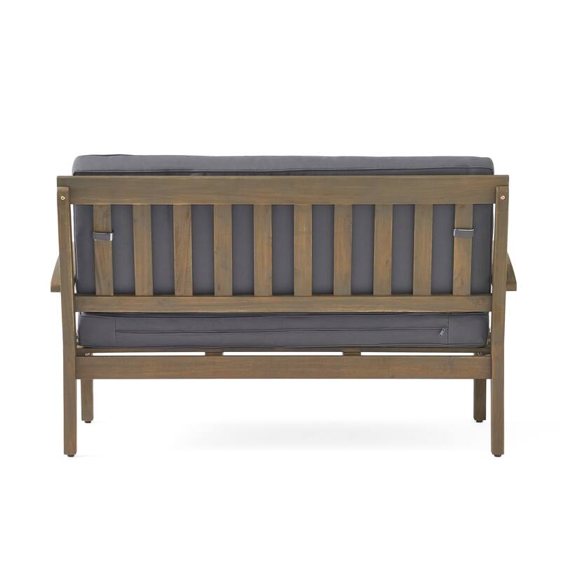 Peyton 4-piece Outdoor Wooden Chat Set by Christopher Knight Home