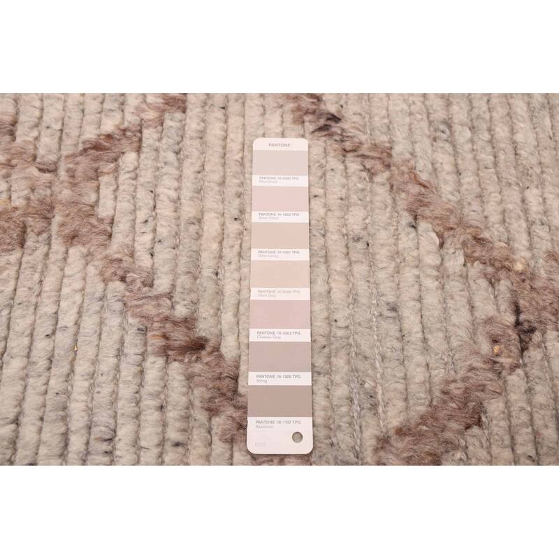 ECARPETGALLERY Hand-knotted Tangier Light Grey Wool Rug - 8'2 x 10'2