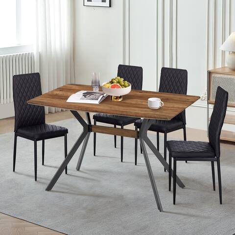 Five-piece Set of A Dining Table with Four Dining Chairs