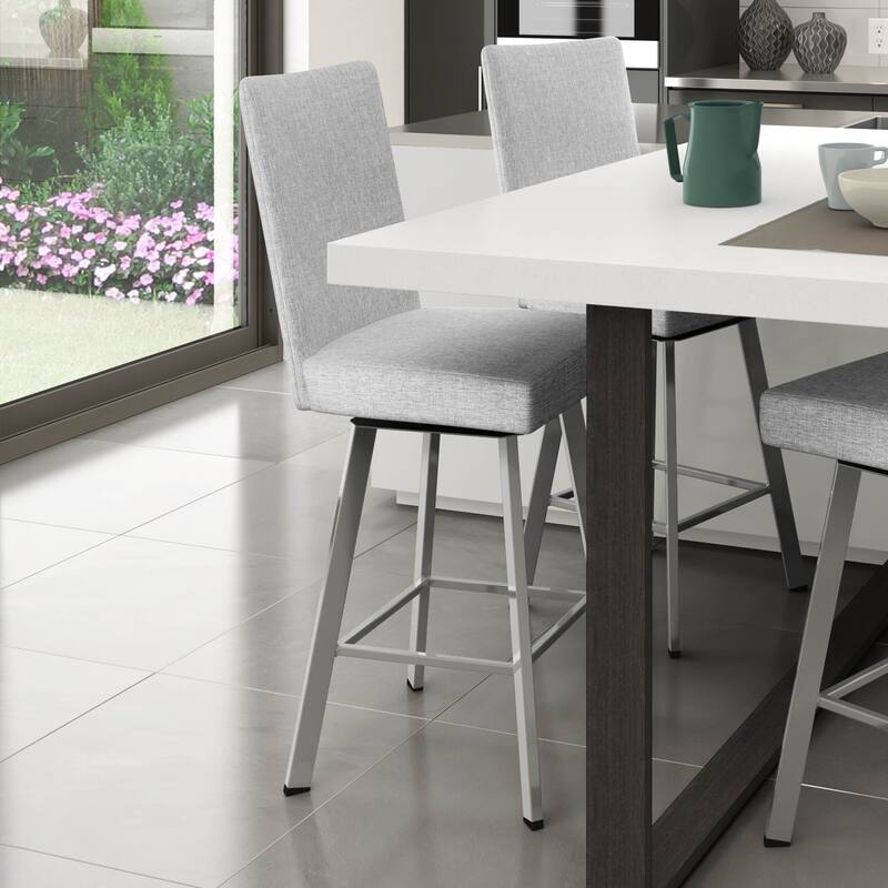 Amisco Elmira Swivel Counter and Bar Stool
