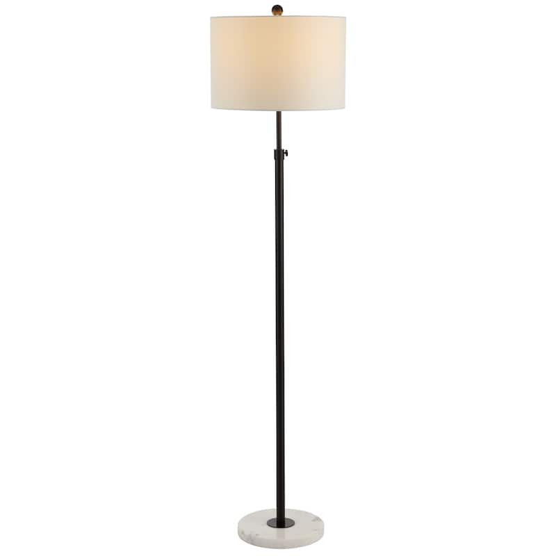 June 65" Adjustable Metal/Marble LED Floor Lamp by JONATHAN Y - 57-65" H x 15" W x 15" D