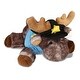 preview thumbnail 1 of 4, DolliBu Brownish Lying Moose Police Officer Plush Toy with Cop Uniform - 9 inches