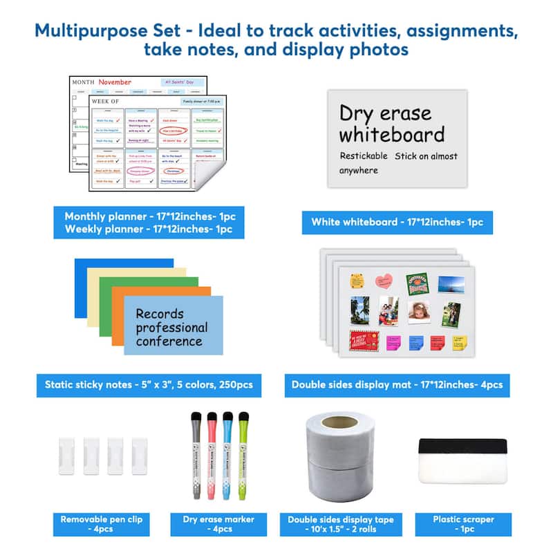 Dorm Haul® College Decor Kit - Dry Erase Calendars and Accessories