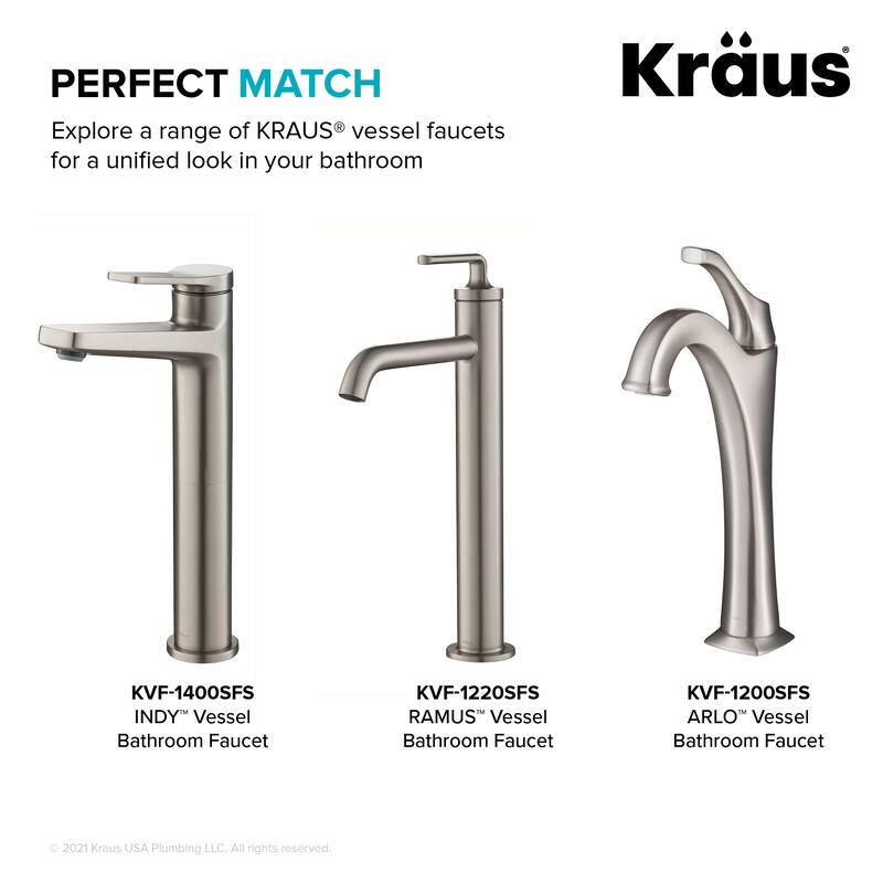 KRAUS Pop-Up Drain for Vessel Bathroom sink