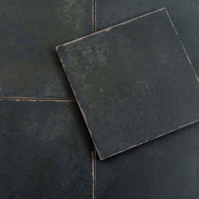 Faenza 8x8 Black Porcelain Square Wall and Floor Tile (6.46 sq ft/case) - 15 Pack