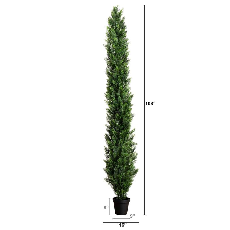 Potted Cedar Pine Artificial Tree - 9'