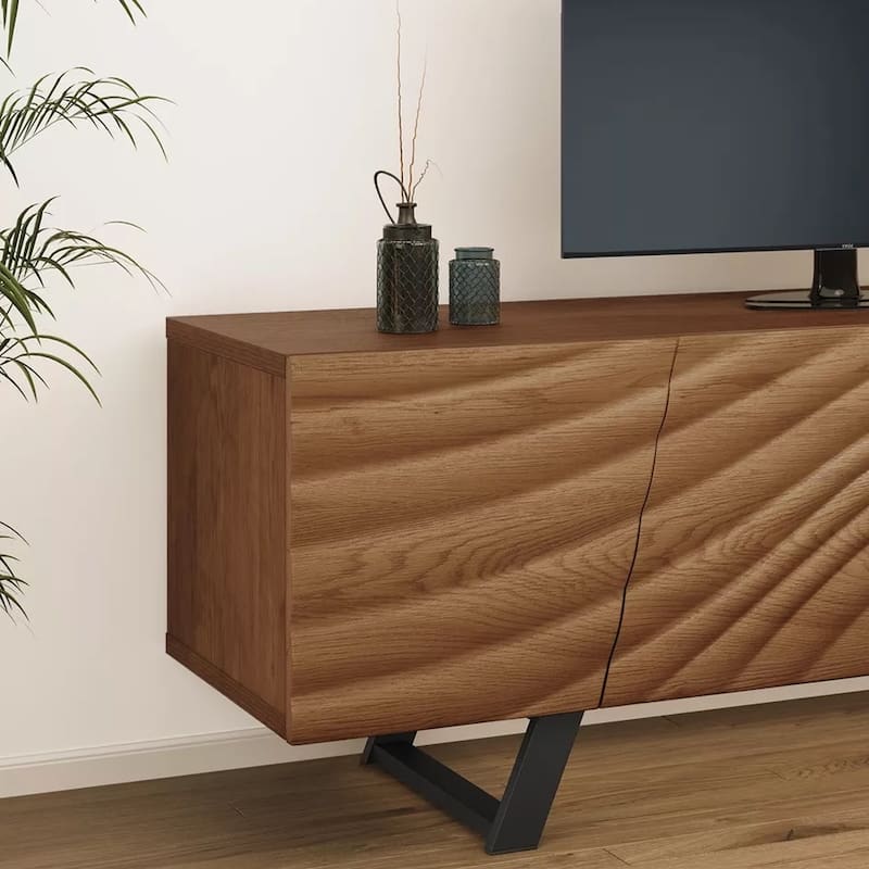 63" Modern TV Stand Wood Cabinet for TVs up to 65" with Storage - 62 inches