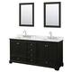 Option Dark Espresso / White Carrara Marble Top /