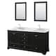 Option Dark Espresso / White Carrara Marble Top /