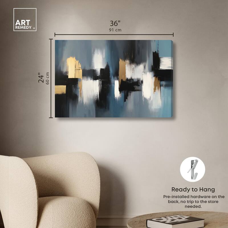 Within Blues Canvas by Art Remedy, Gallery Wrapped
