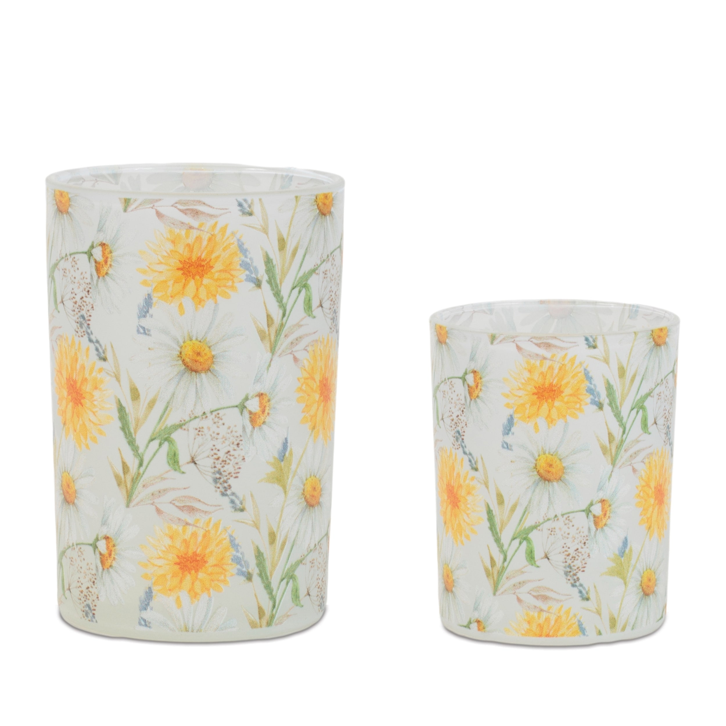 Floral Print Votive Candle Holder (Set of 2)