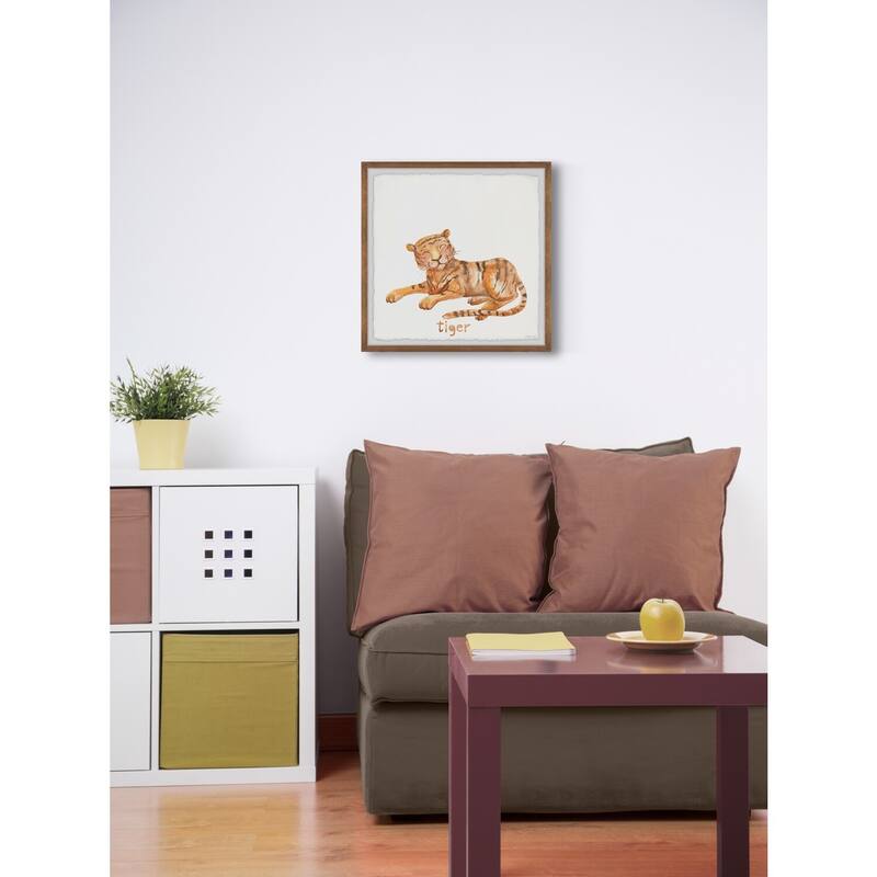 Hello Little Tiger Framed Wall Art, Elegant Home Touch - Sophisticated Artwork for Refined Décor