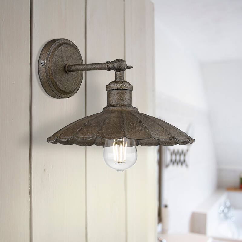 Wry Lighting Clemence 1-light Wall Sconce in Dark Rust - Dark Rust