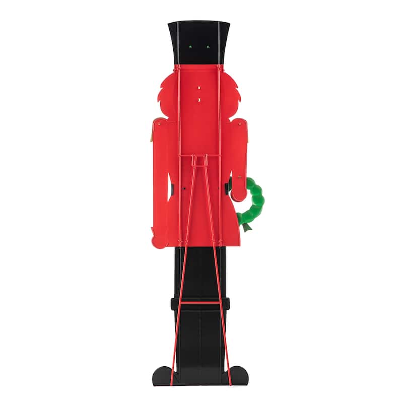 Glitzhome 60"H Metal Nutcracker Porch Decor (KD)