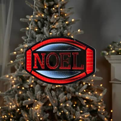 LED Lighted Noel Christmas Infinity Mirror - 9.75"