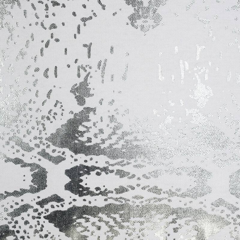 Metallic Snakeskin Throw Pillows - 20" - White and Silver - Set of 2