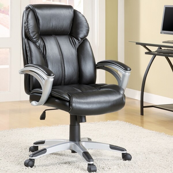 Executive Ergonomic Plush Adjustable Office Chair with Padded Arms Bed Bath Beyond 12341392