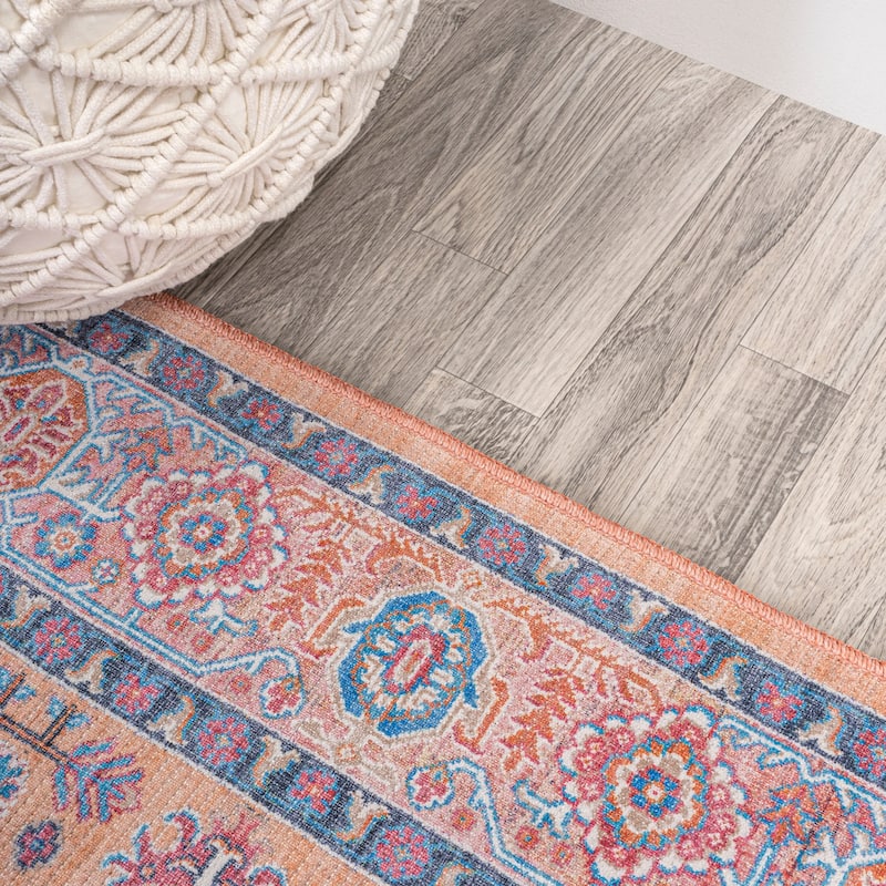 JONATHAN Y Kemer All-Over Persian Machine Washable Multi Area Rug