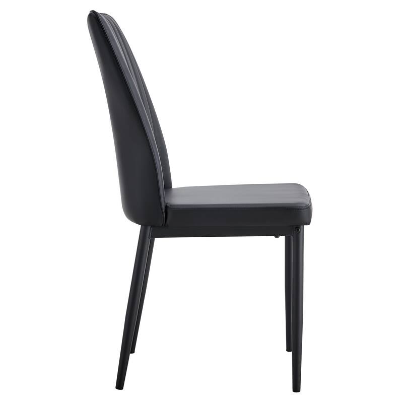 Modern 6 Piece Kitchen Chair Dining Chair Set with Upholstered Metal Legs for Dining Room Kitchen Living Room Bedroom