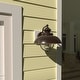 preview thumbnail 1 of 7, VAXCEL Harwich 10.25 in. H 1-Light Burnished Bronze Coastal Outdoor Wall Sconce, Steel, Clear Seeded Glass Shade Burnished Bronze - 10-in W x 10.25-in H x 11.5-in D