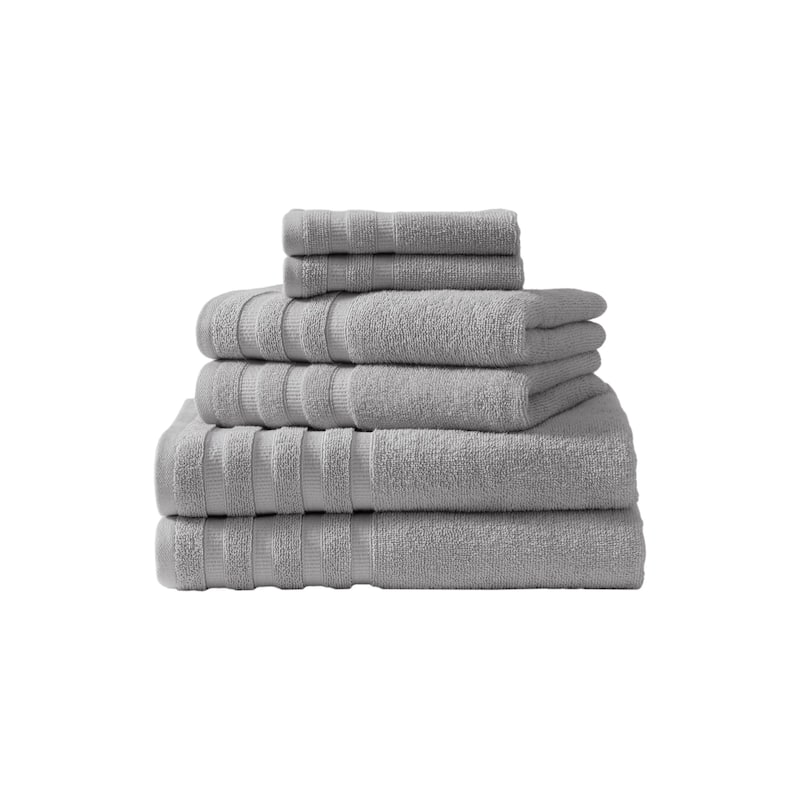 SÖMN 6-Piece Cotton Bath Towel Set - Grey